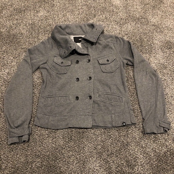 Hurley Jacket Womens S Gray Button Down Outdoors Casual Ladies - Picture 1 of 10